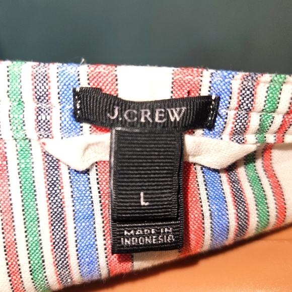 J.Crew White Striped Tank Top Size L - Picture 2 of 6